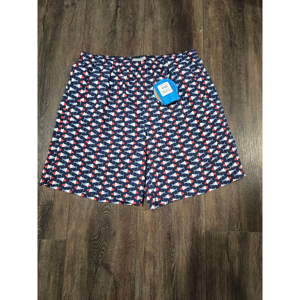 Columbia PFG Backcast III Mens Large Red White Blue Swim Trunks NWT - July 4th